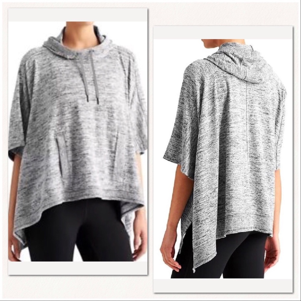 Athleta Blissful poncho swing tunic sweatshirt top